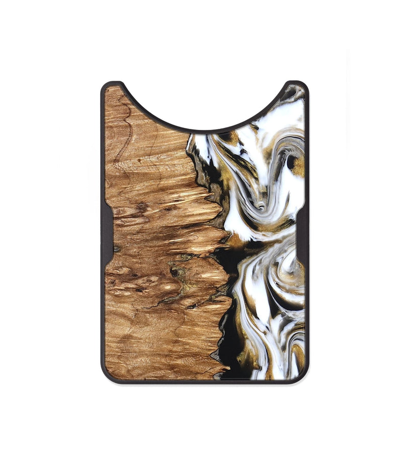 Alloy Wood Wallet - Sammie (Black & White, 825977)