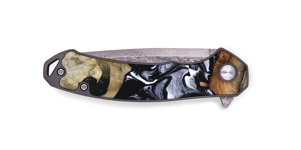 EDC Wood Pocket Knife - Vanessa (Black & White, 825978)