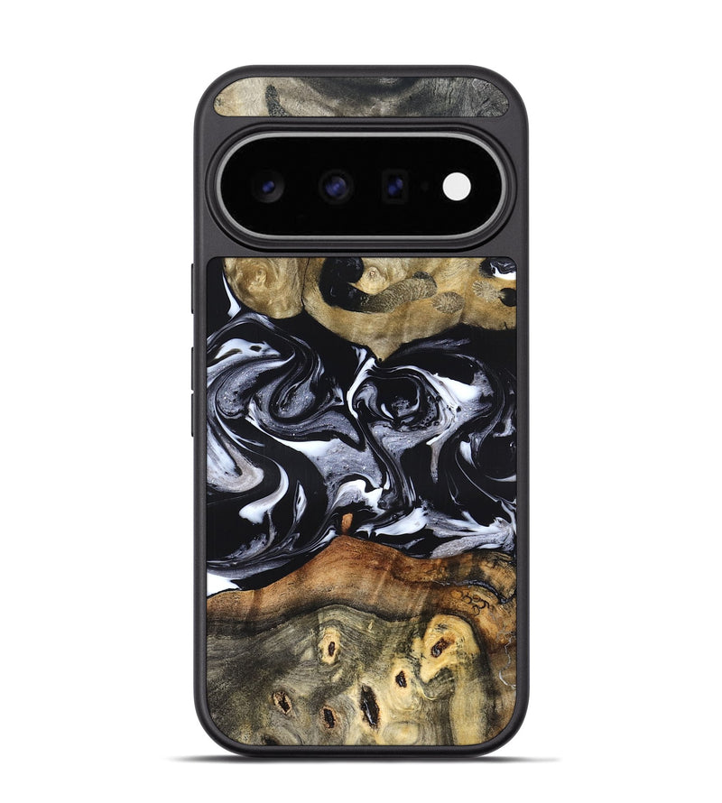 Pixel 11 Pro Wood Phone Case - Vanessa (Black & White, 825978)