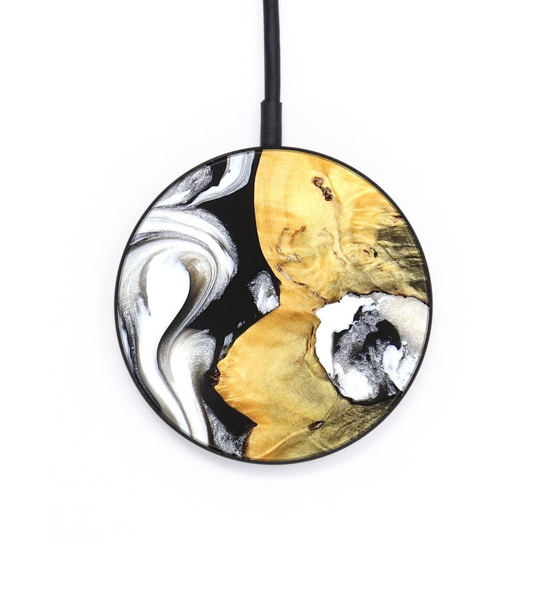 Circle Wood Wireless Charger - Hoyt (Black & White, 825979)