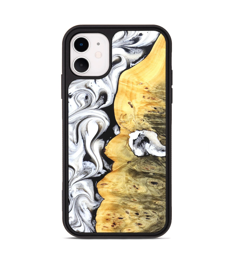 iPhone 11 Wood Phone Case - Hoyt (Black & White, 825979)