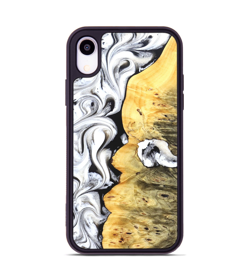 iPhone Xr Wood Phone Case - Hoyt (Black & White, 825979)