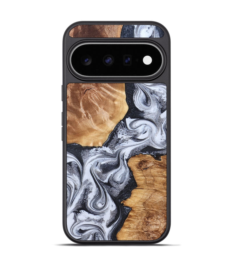 Pixel 11 Pro Wood Phone Case - Millard (Black & White, 825980)