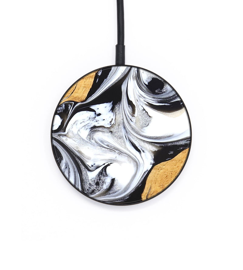 Circle Wood Wireless Charger - Deion (Black & White, 825981)