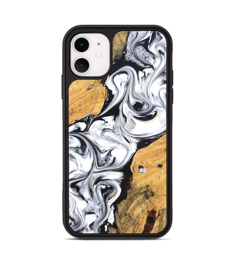 iPhone 11 Wood Phone Case - Deion (Black & White, 825981)