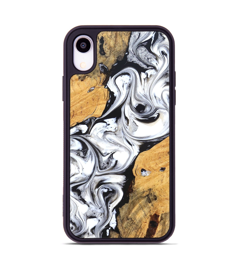 iPhone Xr Wood Phone Case - Deion (Black & White, 825981)