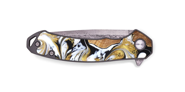 EDC Wood Pocket Knife - Keilani (Black & White, 825982)