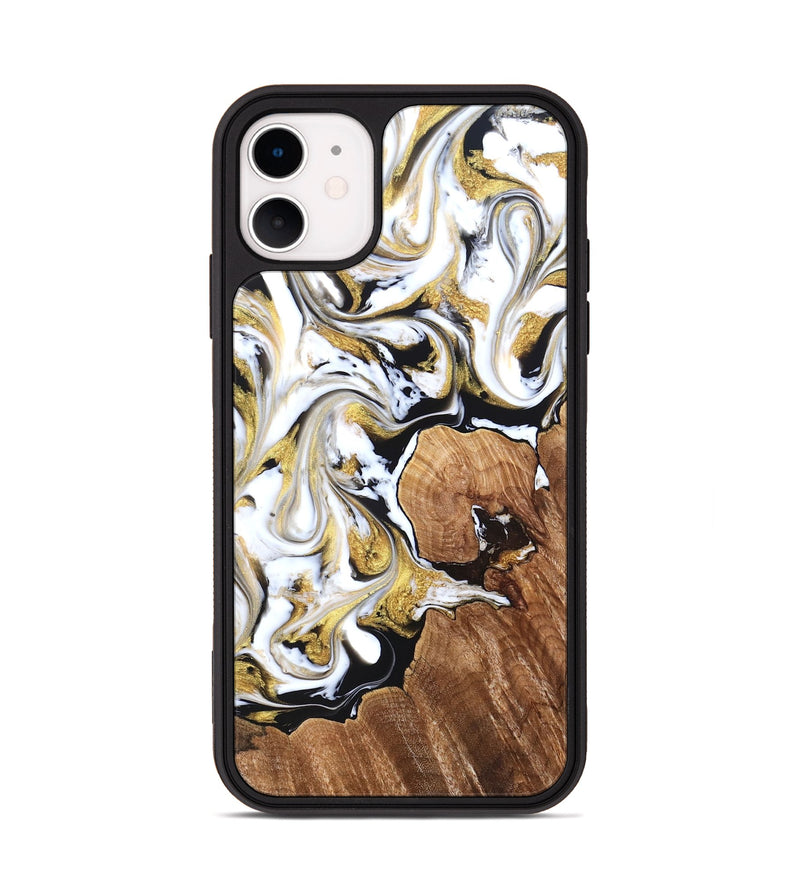 iPhone 11 Wood Phone Case - Keilani (Black & White, 825982)