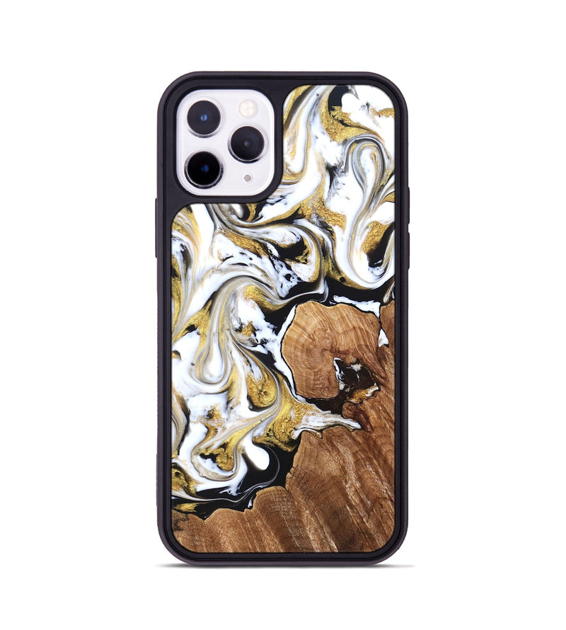 iPhone 11 Pro Wood Phone Case - Keilani (Black & White, 825982)