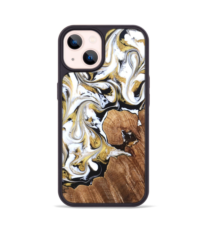 iPhone 14 Wood Phone Case - Keilani (Black & White, 825982)