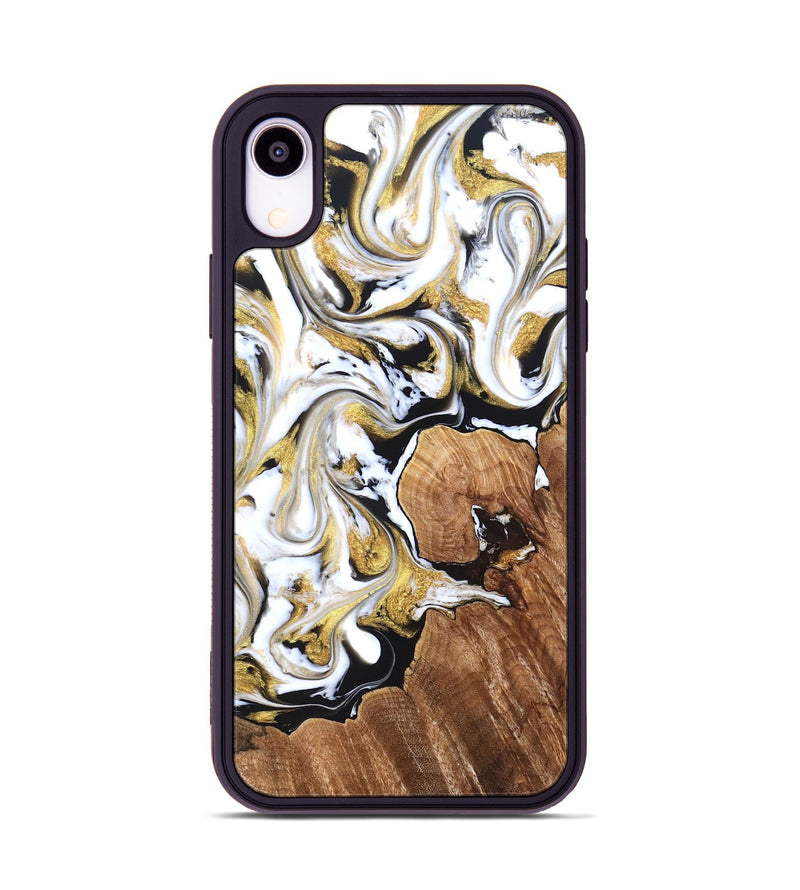 iPhone Xr Wood Phone Case - Keilani (Black & White, 825982)