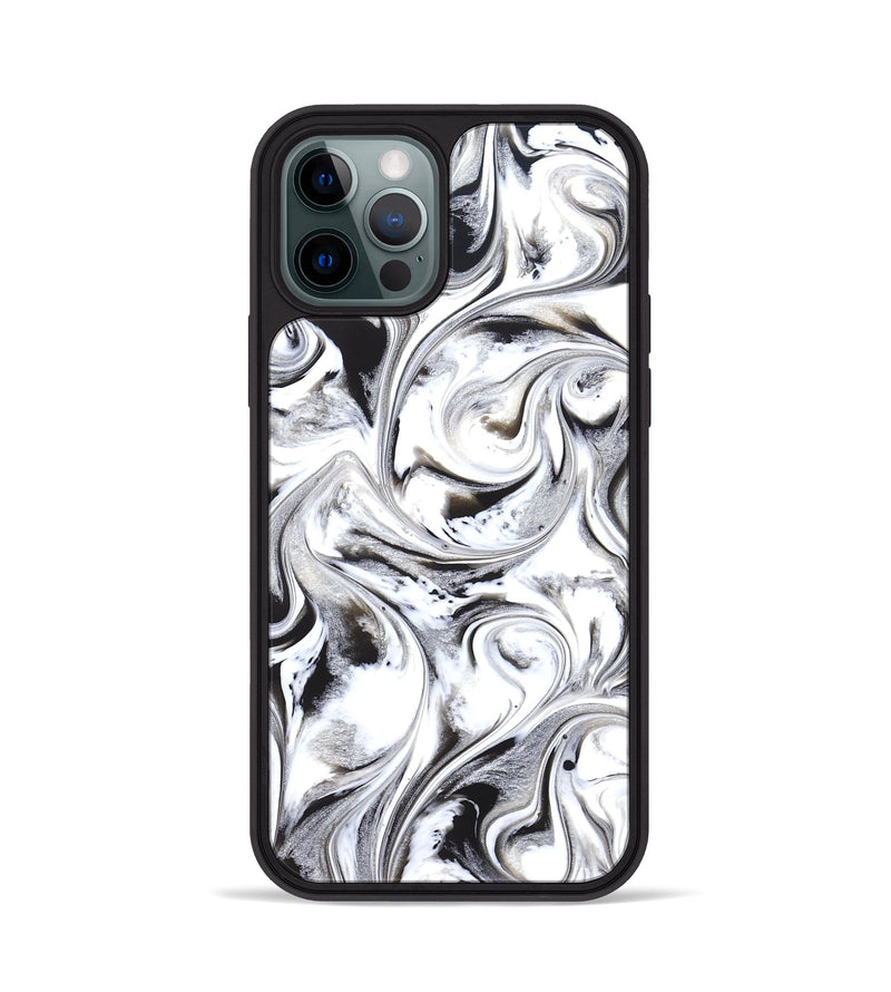 iPhone 12 Pro ResinArt Phone Case - Aila (Black & White, 825983)