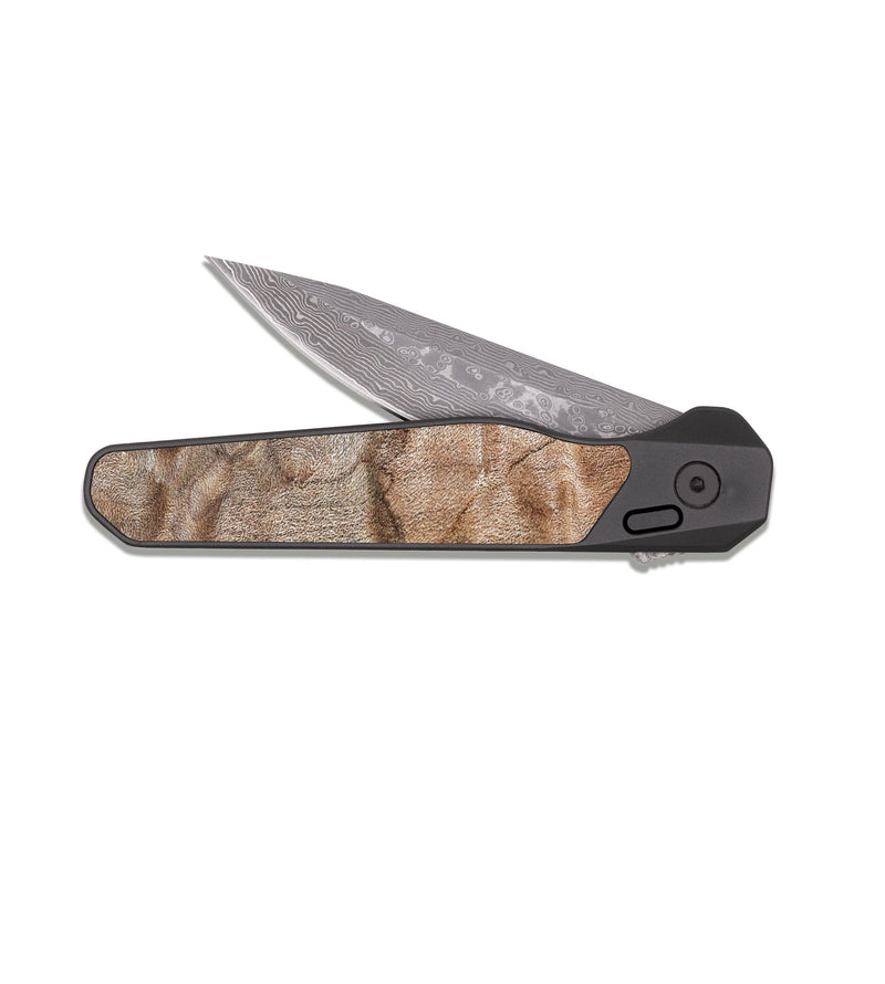 EDC Dark Damascus Wood Pocket Knife - Mazie (Wood Burl, 826011)