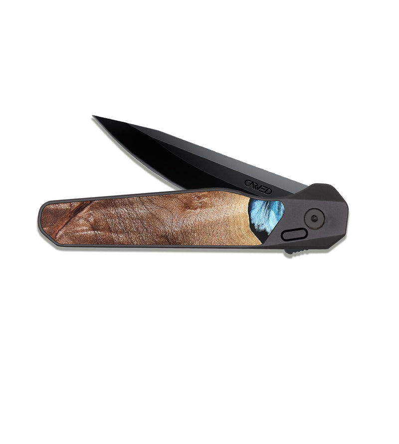 EDC Dark Slate Wood Pocket Knife - Elliott (Blue, 826057)