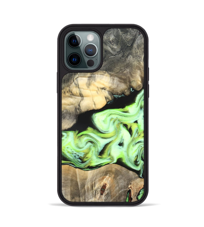 iPhone 12 Pro Wood Phone Case - Greta (Neon, 826086)