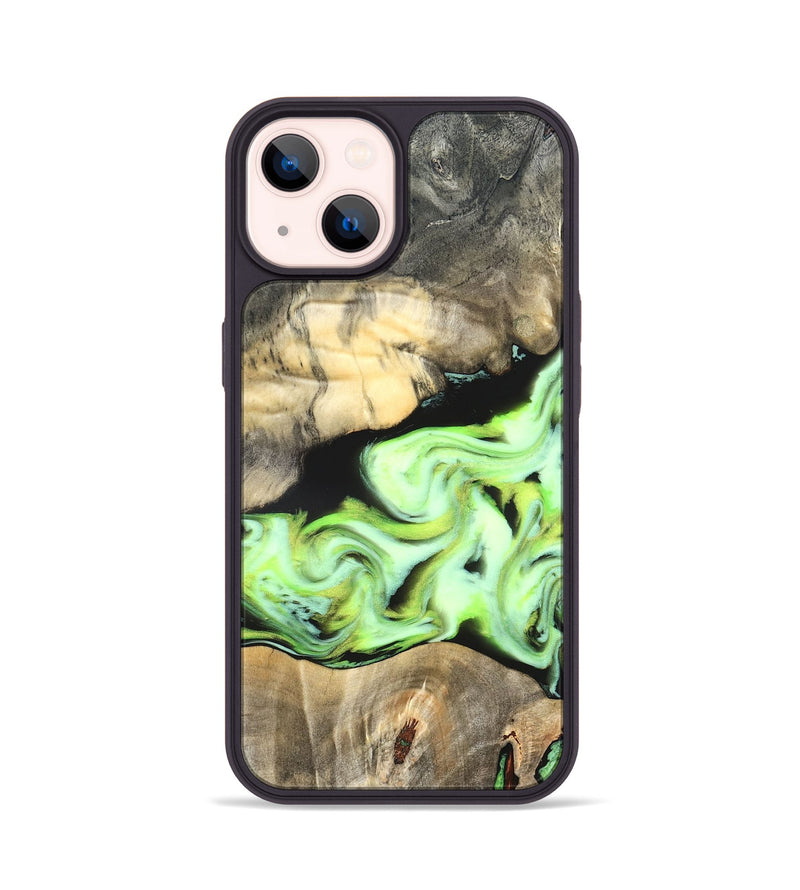 iPhone 14 Wood Phone Case - Greta (Neon, 826086)