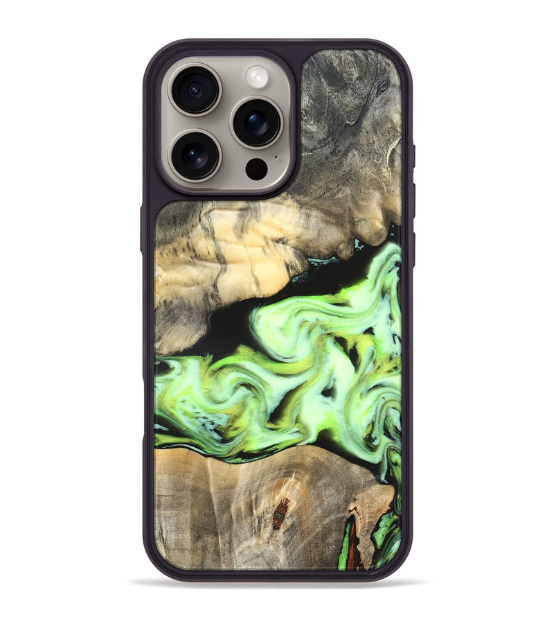 iPhone 16 Pro Max Wood Phone Case - Greta (Neon, 826086)