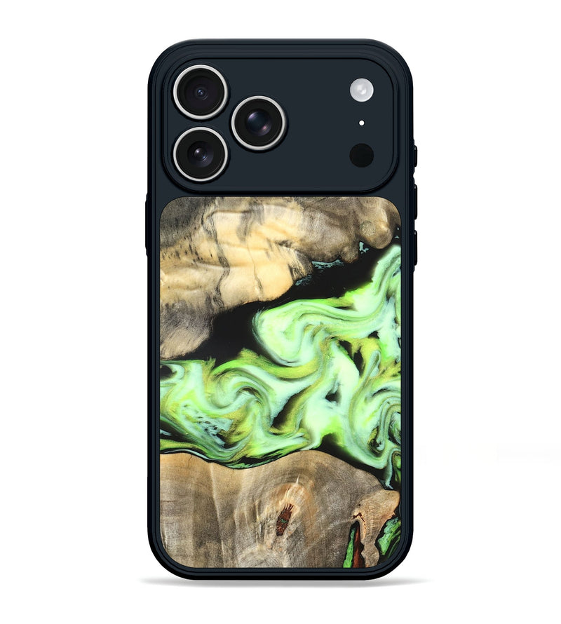 iPhone 17 Pro Max Wood Phone Case - Greta (Neon, 826086)