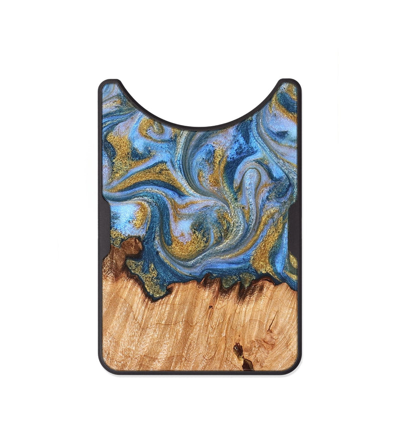 Alloy Wood Wallet - Alyvia (Teal & Gold, 826096)