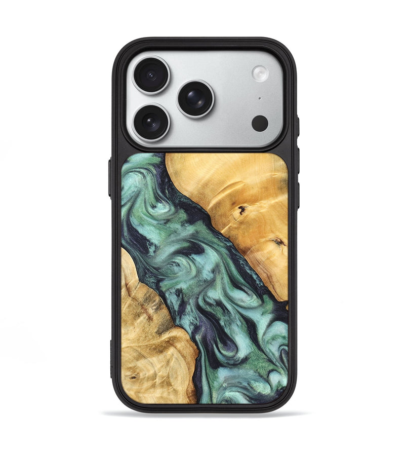 iPhone 18 Pro Wood Phone Case - Tierra (Green, 826101)