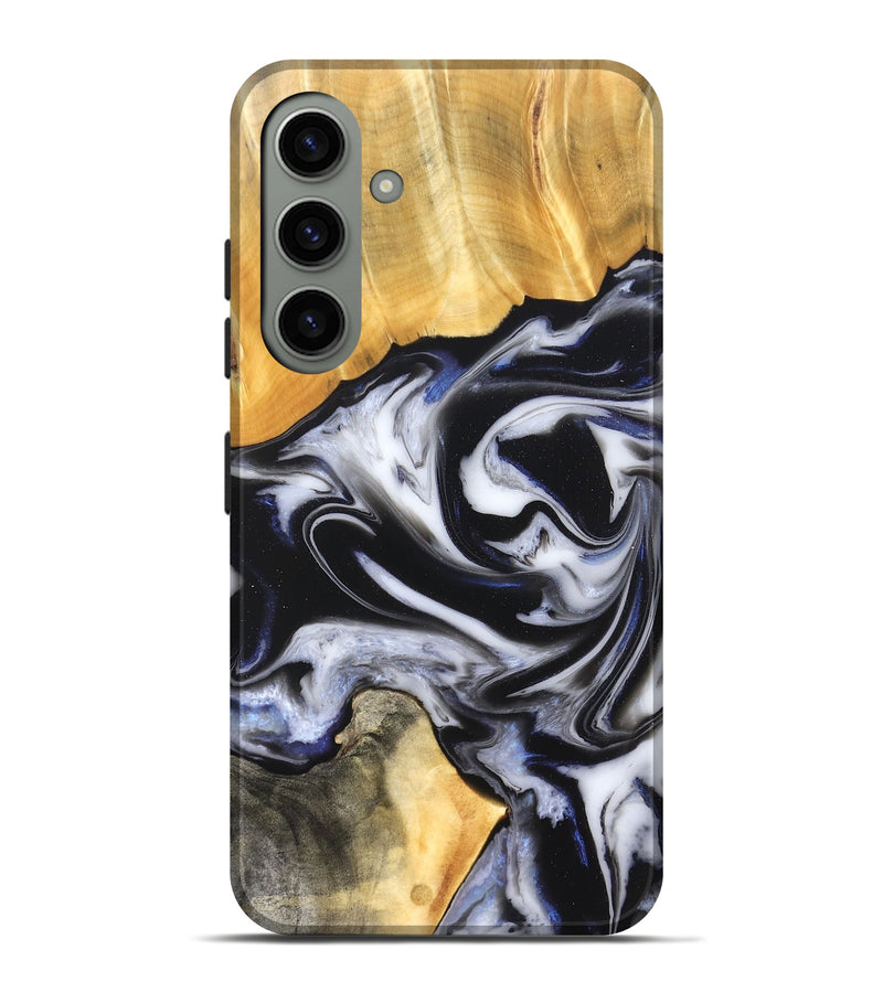 Galaxy S24 Plus Wood Live Edge Phone Case - Robbie (Black & White, 826147)