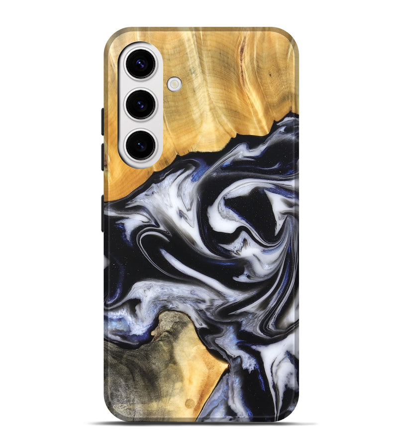 Galaxy S25 Plus Wood Live Edge Phone Case - Robbie (Black & White, 826147)