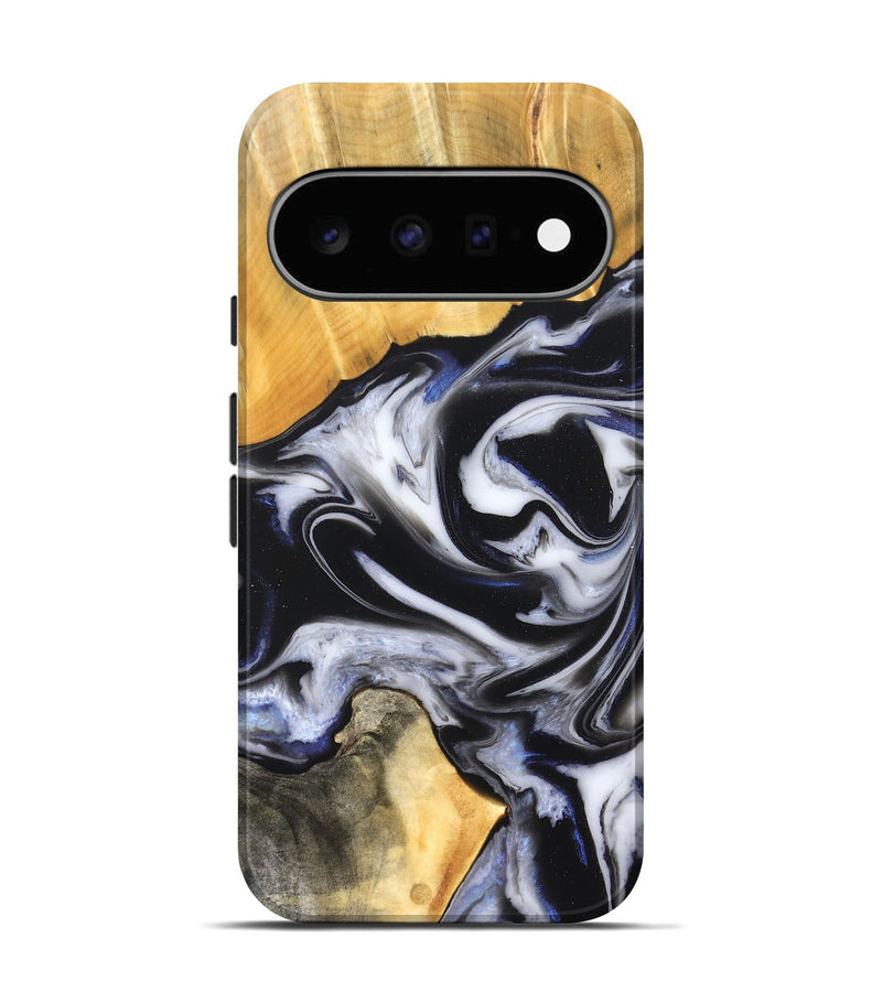 Pixel 11 Wood Live Edge Phone Case - Robbie (Black & White, 826147)
