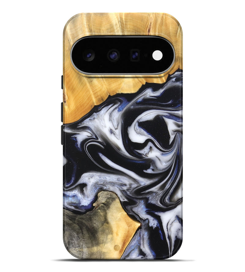 Pixel 11 Pro XL Wood Live Edge Phone Case - Robbie (Black & White, 826147)