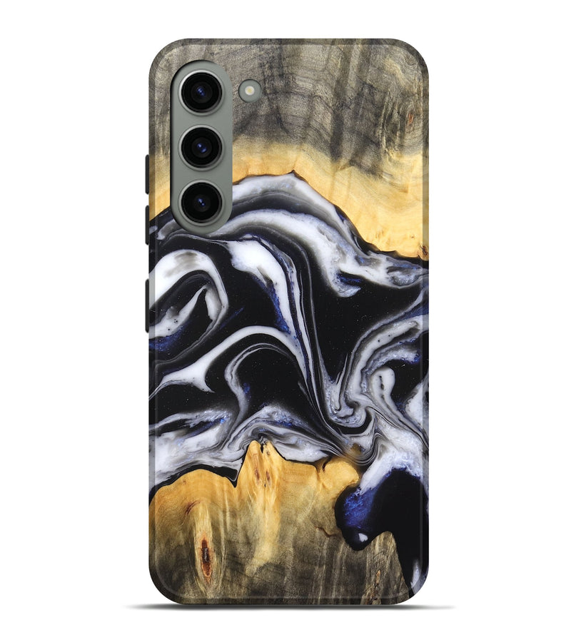 Galaxy S23 Plus Wood Live Edge Phone Case - Liam (Black & White, 826148)