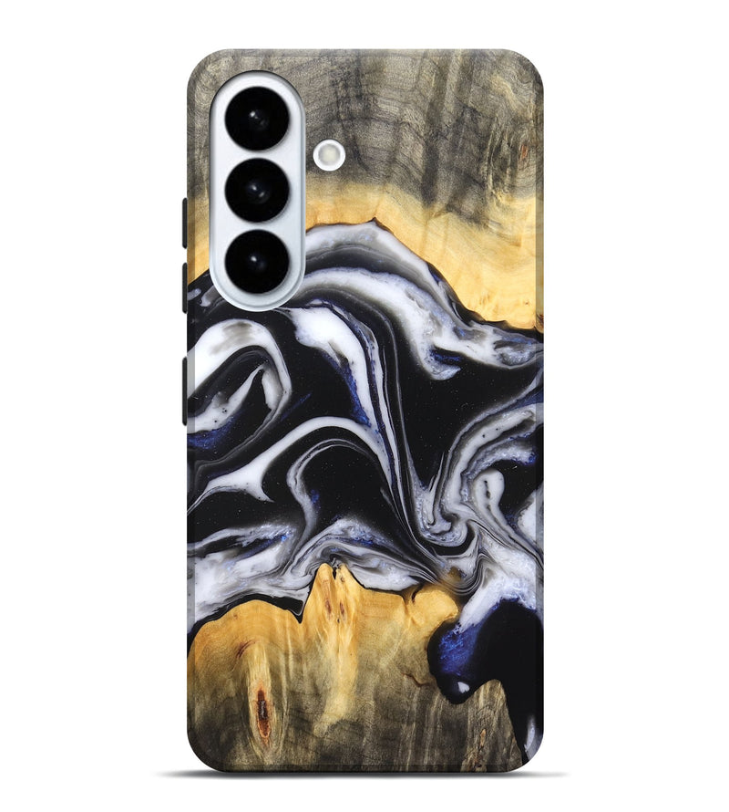Galaxy S26 Plus Wood Live Edge Phone Case - Liam (Black & White, 826148)