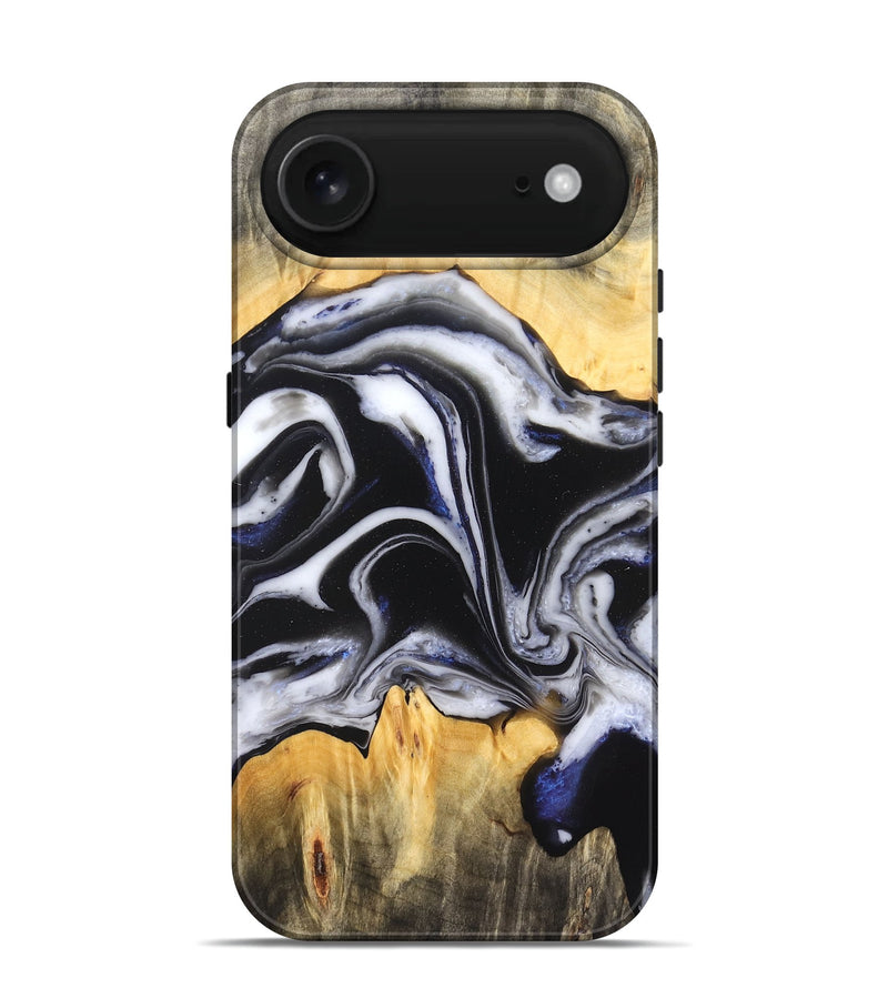 iPhone 17 Air Wood Live Edge Phone Case - Liam (Black & White, 826148)