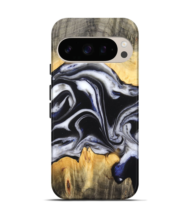 Pixel 10 Wood Live Edge Phone Case - Liam (Black & White, 826148)