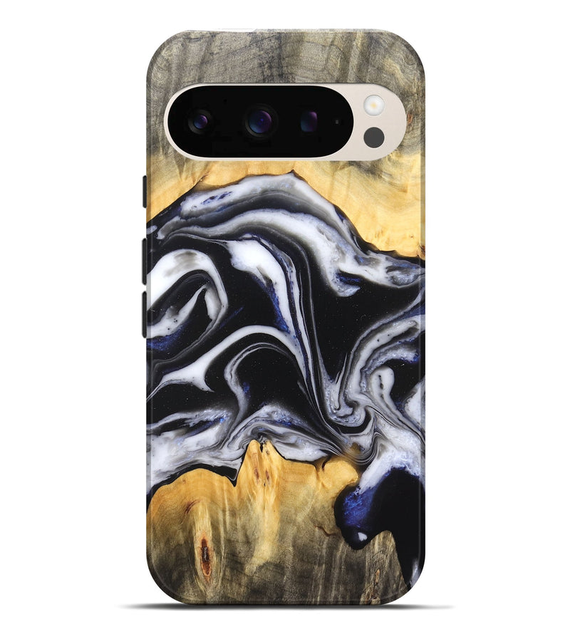 Pixel 10 Pro XL Wood Live Edge Phone Case - Liam (Black & White, 826148)