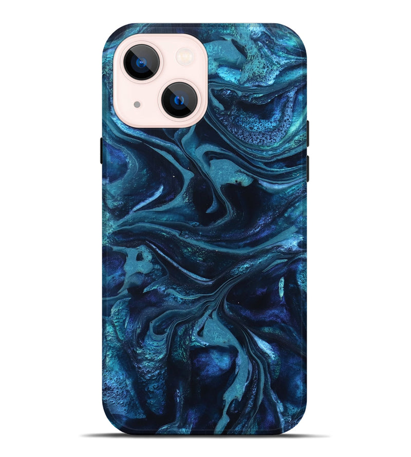 iPhone 14 Plus ResinArt Live Edge Phone Case - Laila (Blue, 826149)