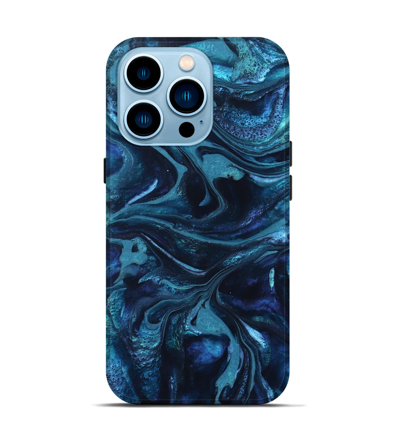 iPhone 14 Pro ResinArt Live Edge Phone Case - Laila (Blue, 826149)