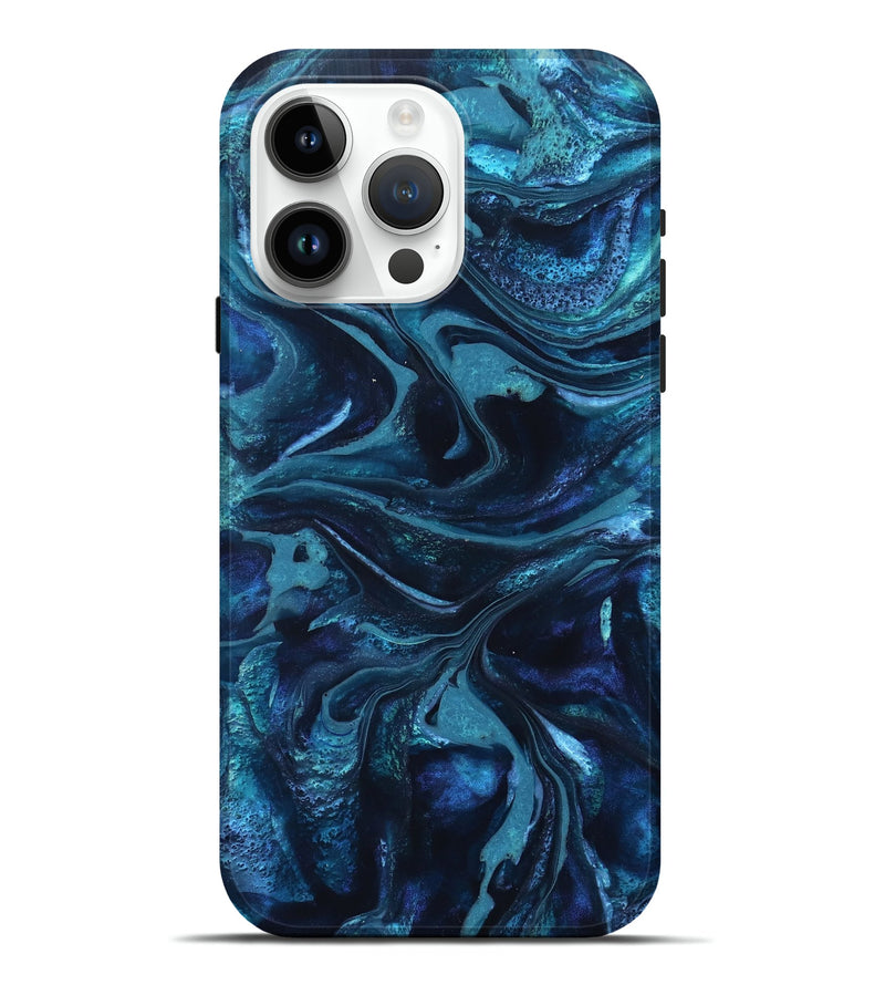 iPhone 15 Pro Max ResinArt Live Edge Phone Case - Laila (Blue, 826149)