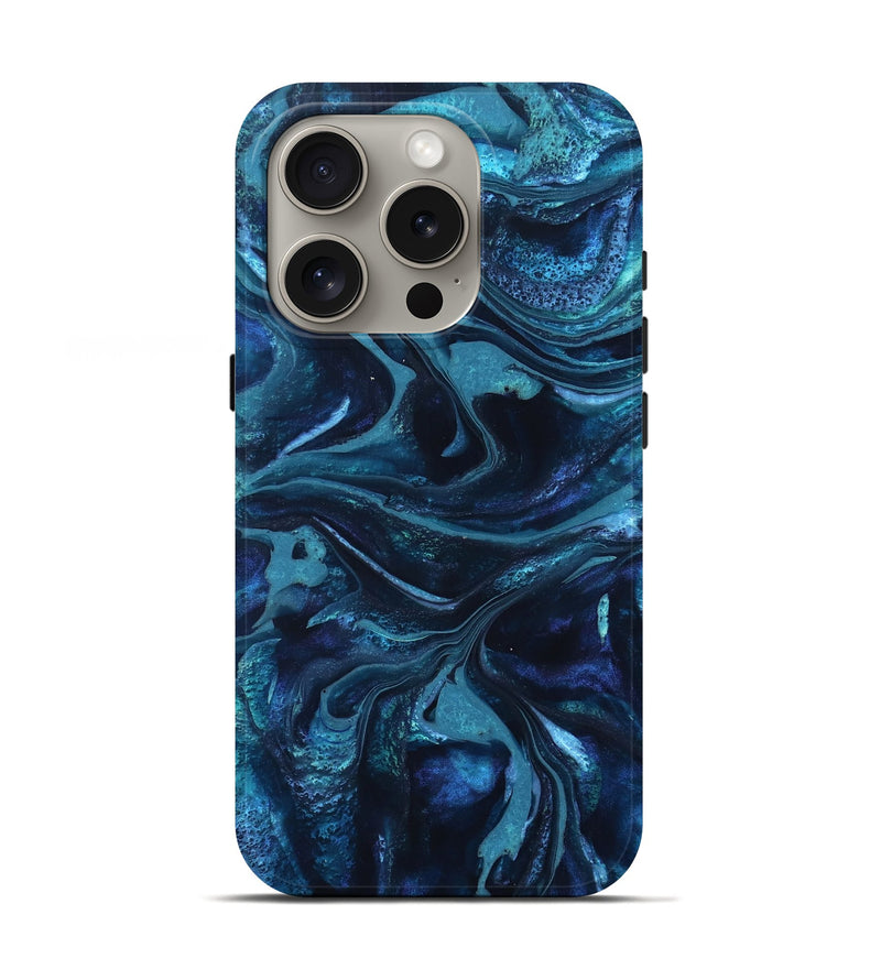 iPhone 16 Pro ResinArt Live Edge Phone Case - Laila (Blue, 826149)