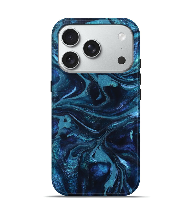iPhone 18 Pro ResinArt Live Edge Phone Case - Laila (Blue, 826149)