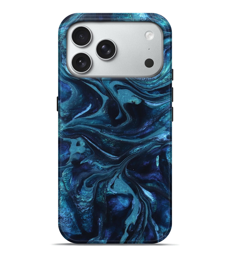 iPhone 18 Pro Max ResinArt Live Edge Phone Case - Laila (Blue, 826149)