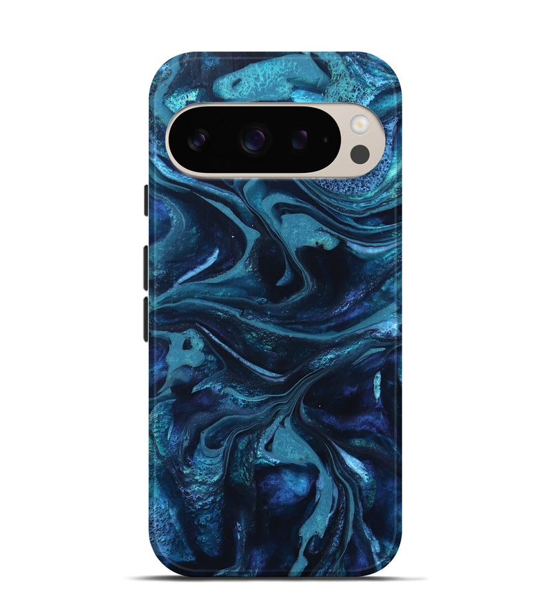 Pixel 9 ResinArt Live Edge Phone Case - Laila (Blue, 826149)