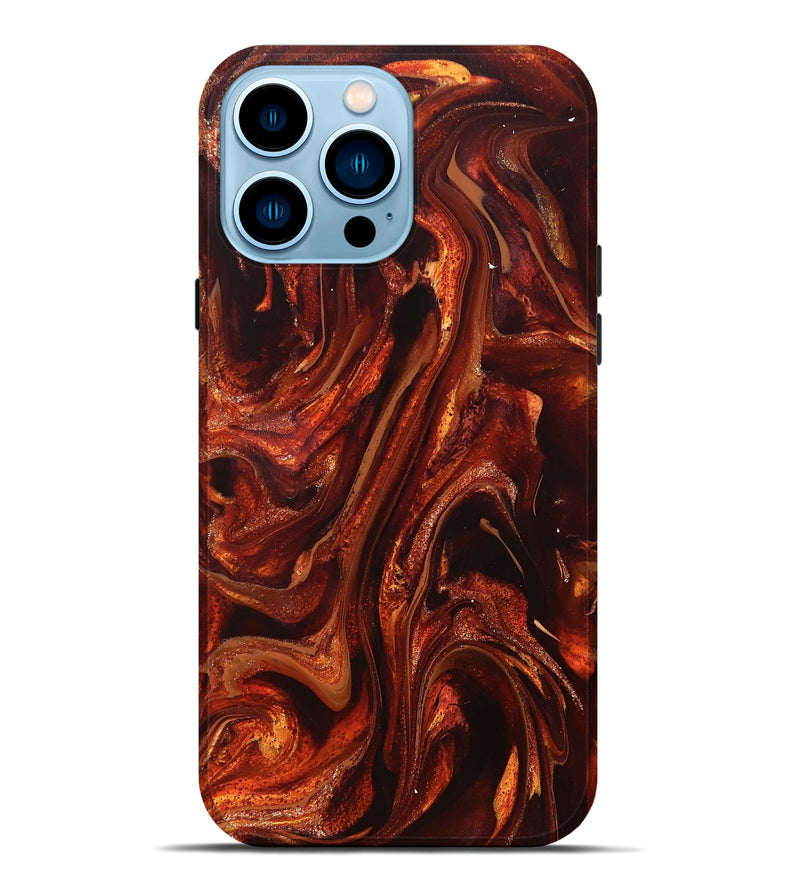 iPhone 14 Pro Max ResinArt Live Edge Phone Case - Leola (Red, 826151)