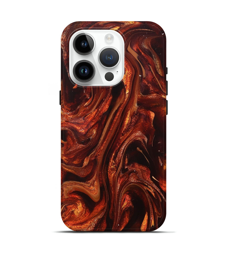 iPhone 15 Pro ResinArt Live Edge Phone Case - Leola (Red, 826151)