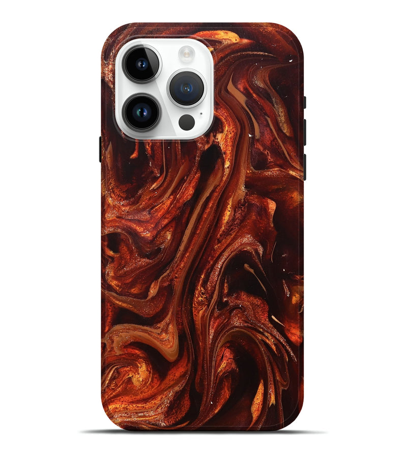 iPhone 15 Pro Max ResinArt Live Edge Phone Case - Leola (Red, 826151)