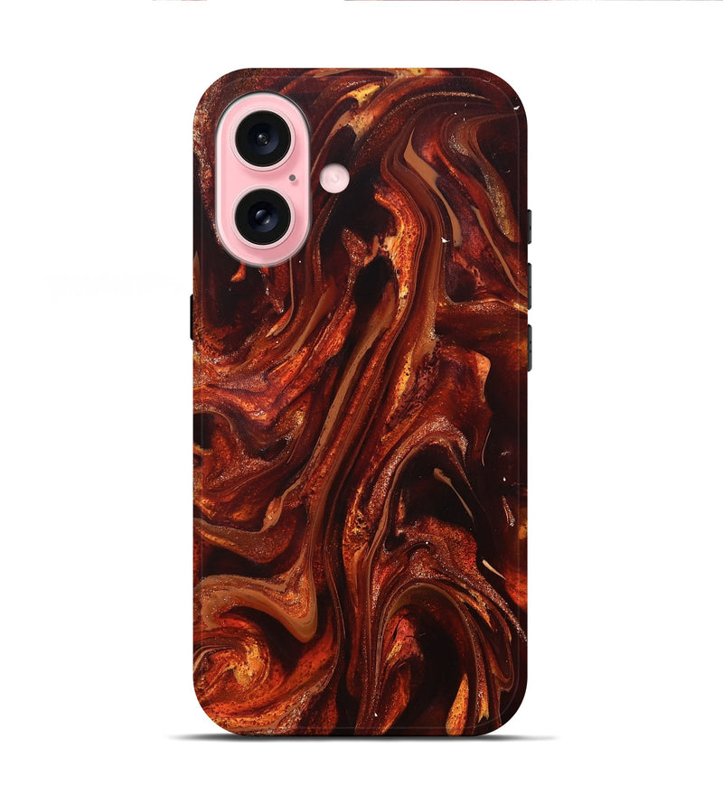 iPhone 16 ResinArt Live Edge Phone Case - Leola (Red, 826151)