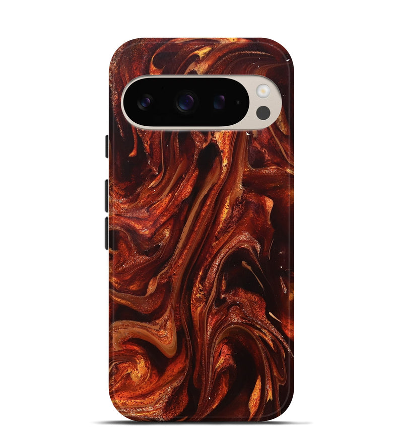 Pixel 9 Pro ResinArt Live Edge Phone Case - Leola (Red, 826151)