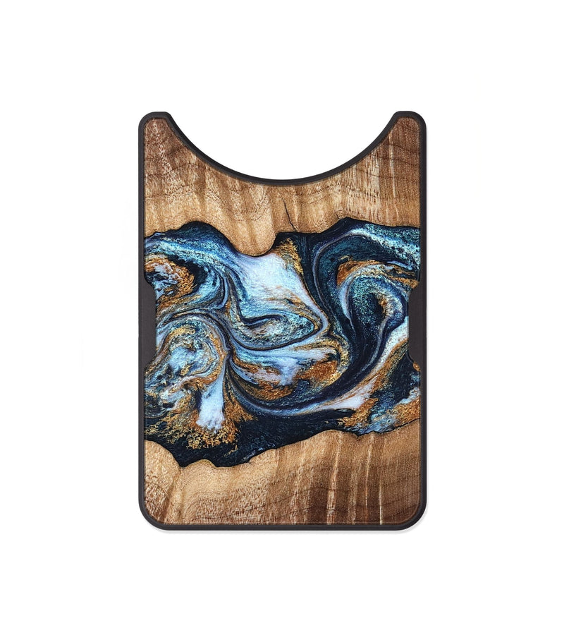 Alloy Wood Wallet - Javier (Teal & Gold, 826181)