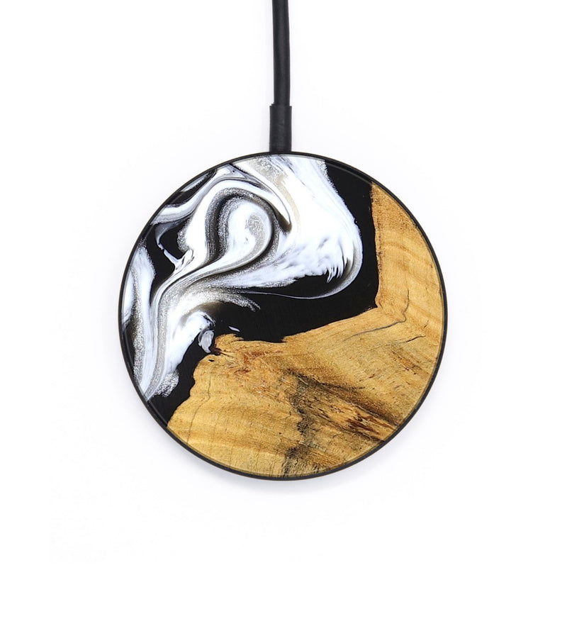 Circle Wood Wireless Charger - Julisa (Black & White, 826204)