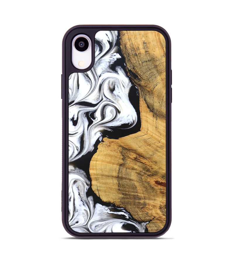 iPhone Xr Wood Phone Case - Julisa (Black & White, 826204)