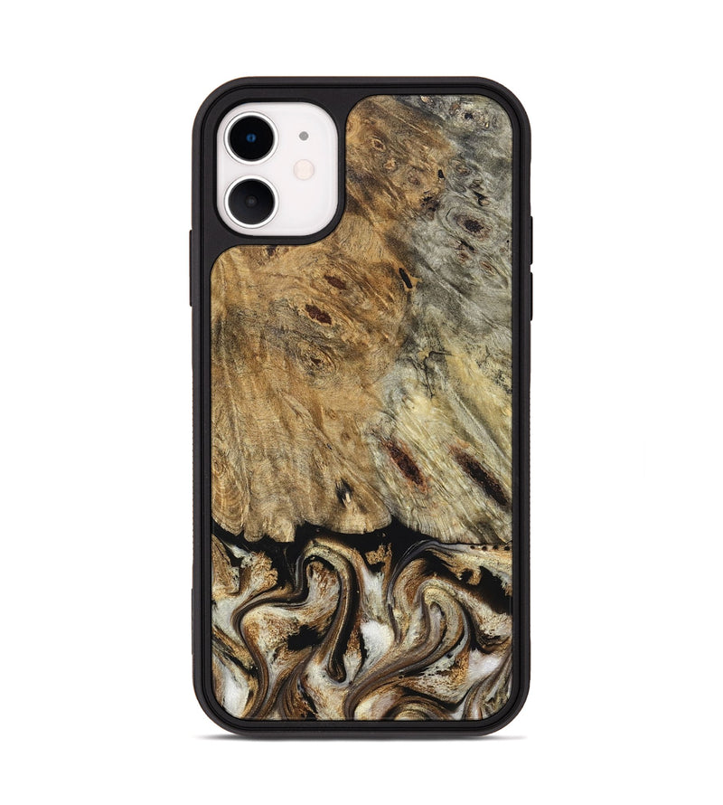 iPhone 11 Wood Phone Case - Bria (Black & White, 826205)