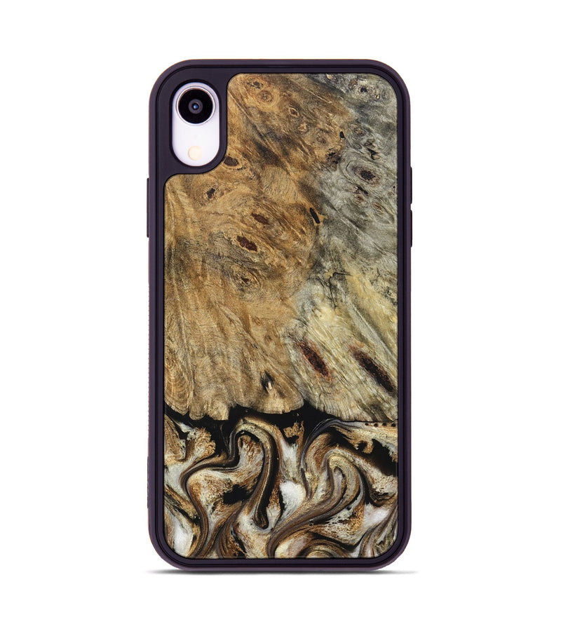 iPhone Xr Wood Phone Case - Bria (Black & White, 826205)